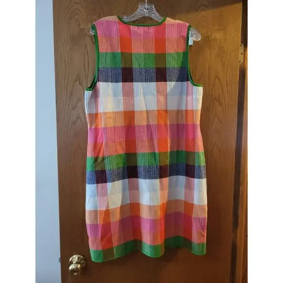 XXL Plaid Mini Sweater Dress kate spade new york Target Red/Pink/Green Blue NWT - Picture 6 of 7